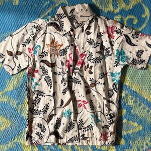 Batik Floral Patterned Men's Shirt